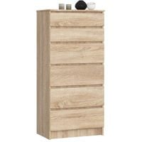 Komoda do sypialni, pokoju, 6 szuflad, STILO, 60x40x130 | TYLETEGOTU