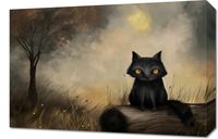 Obraz 60x40cm Czarny Kot