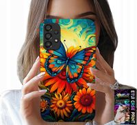 ETUI DO SAMSUNG A52 / A52S - MOTYLE MOTYLKI KWIATKI RÓŻE OBUDOWA