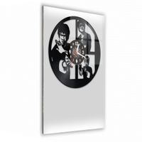 Zegar Ścienny z płyty winylowej na lustrze FILM 64 wzorów 29x59cm