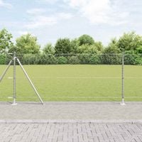Słupek ogrodzeniowy. Srebrny 25 x 0,8 m (siatka 25 mm) Stal