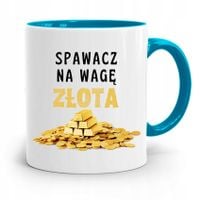 Kubek Błękitny Spawacza Na Wage Złota Prezent Z Nadrukiem Ze Zdjęciem