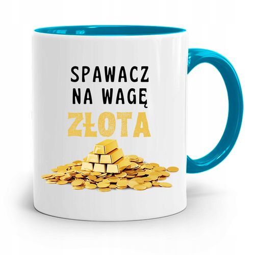 Kubek Błękitny Spawacza Na Wage Złota Prezent Z Nadrukiem Ze Zdjęciem na Arena.pl