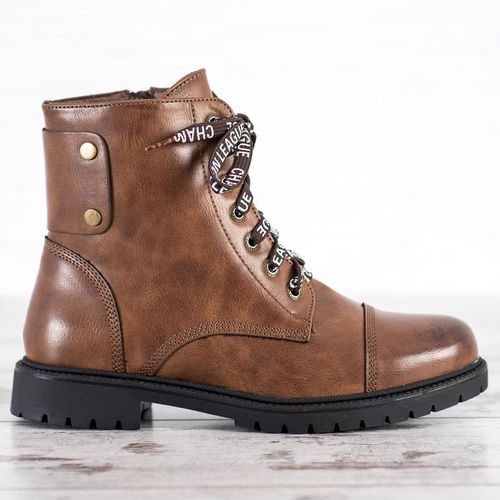 Brązowe Sznurowane Botki r.38 na Arena.pl