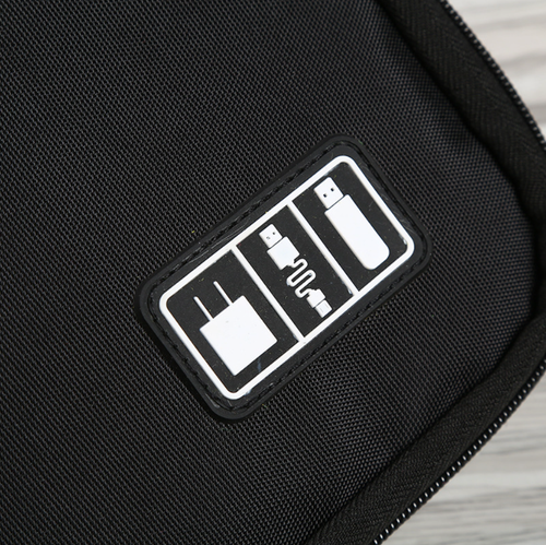 Etui organizer pojemna torba podróżna na kable ładowarki kosmetyczka czarna na Arena.pl