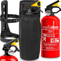 GAŚNICA OGNIOCHRON 1KG Z MANOMETREM Z POKROWCEM NA RZEP UCHWYT