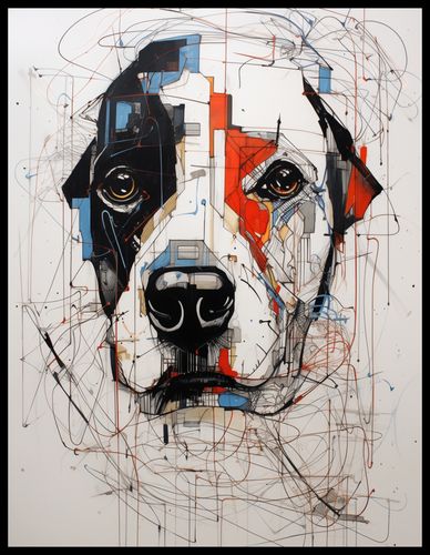 Plakat 50x65cm Przyrysowany Psiak na Arena.pl