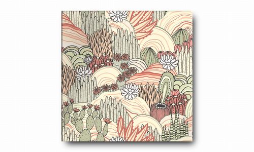 OBRAZ NA PŁÓTNIE 040 Kaktusy 60x60cm na Arena.pl