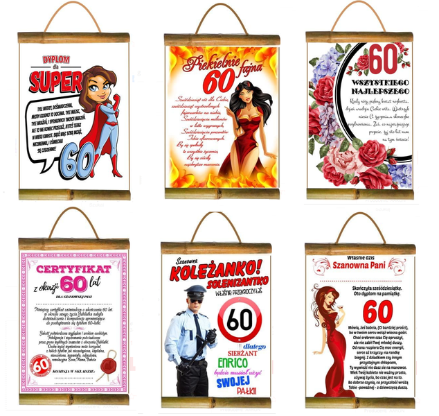 dyplom URODZINY ''60'' dla Pani zdjęcie 1