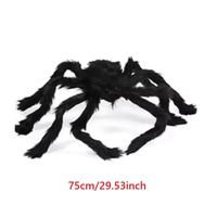 Pluszowy pająk czarny 75 cm dekoracja na Halloween