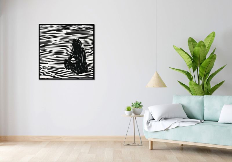 Plakat 80x80cm Złożone Fluidalne Linie zdjęcie 4