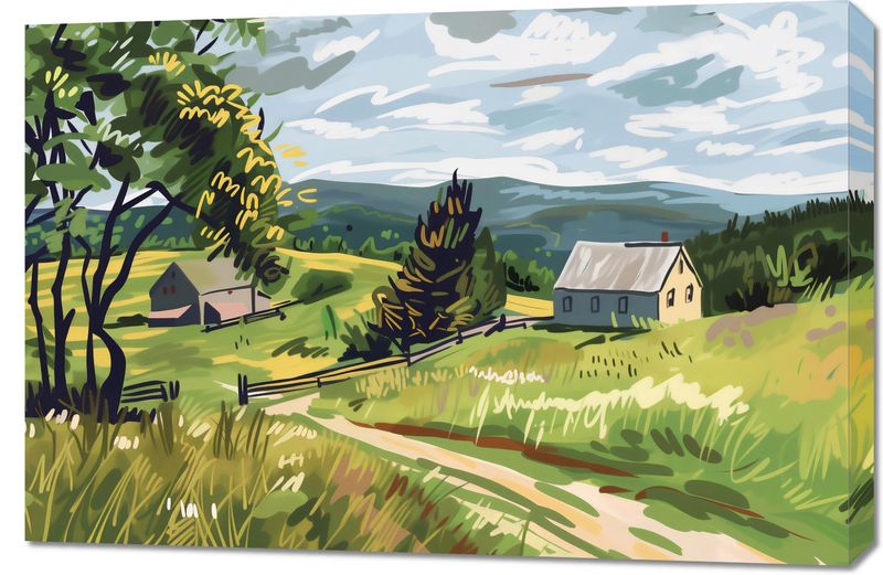 Obraz 90x60cm Bujna Wieś zdjęcie 1