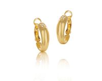 Kolczyki półkola z kryształami z kolekcji Classic (P3906AU)