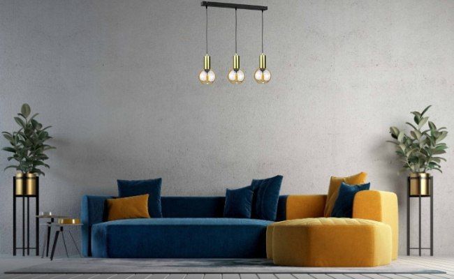 Lampa wisząca 3xE27 JANTAR GOLD zdjęcie 5