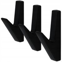 3x HACZYK WIESZAK NA RĘCZNIKI CZARNY LOFT WIESZAK ŁAZIENKOWY CZARNY ŚCIENNY