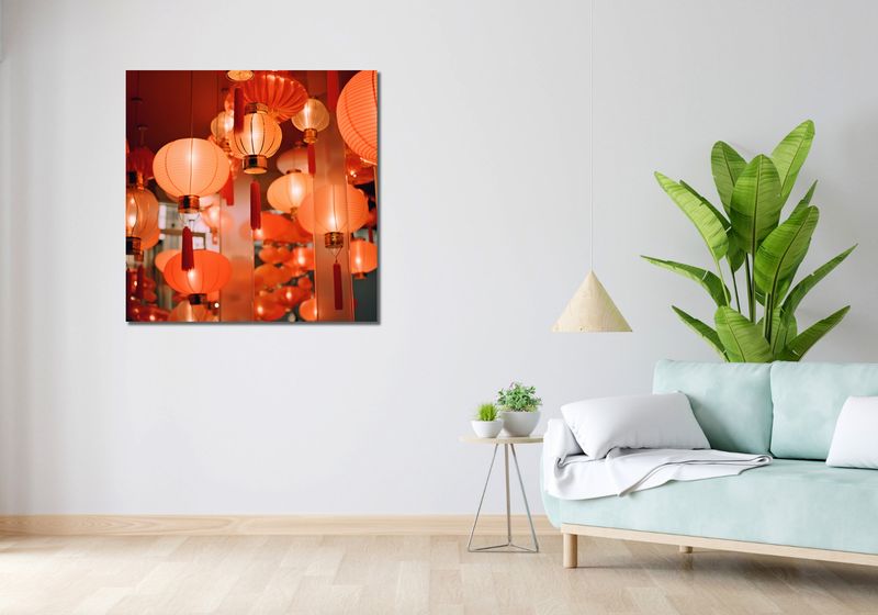 Obraz 90x90cm Festiwal Latarni zdjęcie 2