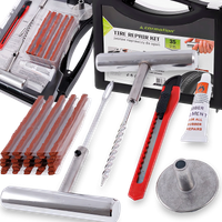 Zestaw Do Naprawy Opon Kół Duży Naprawczy Klej Szydło 30x Sznur Walizka