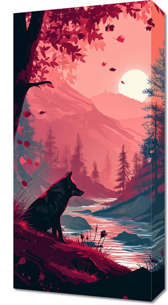 Obraz 30x60cm Wilk Przy Brzegu Lasu zdjęcie 1