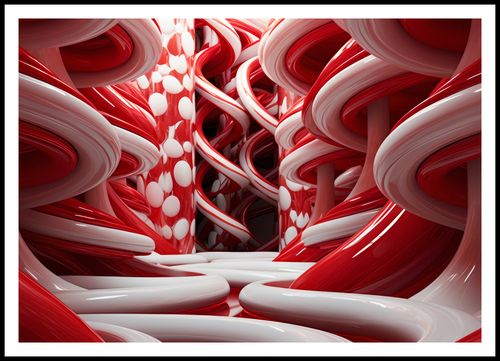 Plakat 100x70cm Czerwone Wiry na Arena.pl