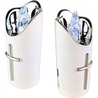 DUŻA ŚWIECA LED NA BATERIE WKŁAD DO ZNICZY 12,5cm DO ZNICZA WKŁADY