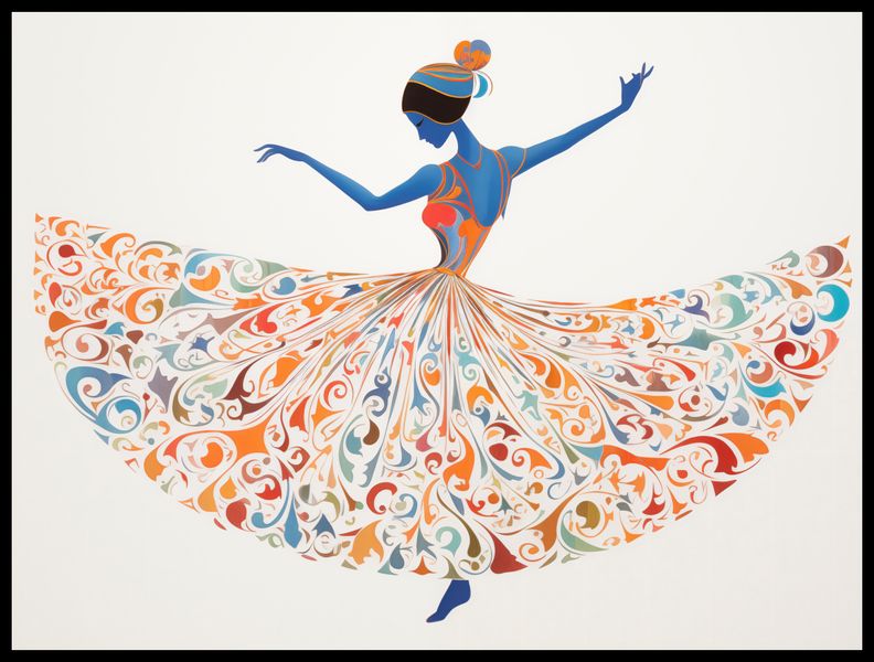 Plakat 80x60cm Wirująca Balerina zdjęcie 2