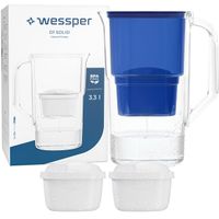 Dzbanek do filtrowania Wessper D1 SOLID 2,8l niebieski + 3x Filtr aquamax