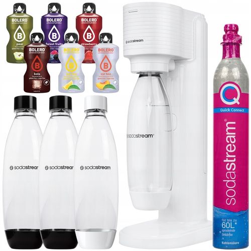 SATURATOR SODASTREAM GAIA BIAŁY 3 BUTELKI SYFON DO GAZOWANIA WODY + NAPOJE na Arena.pl