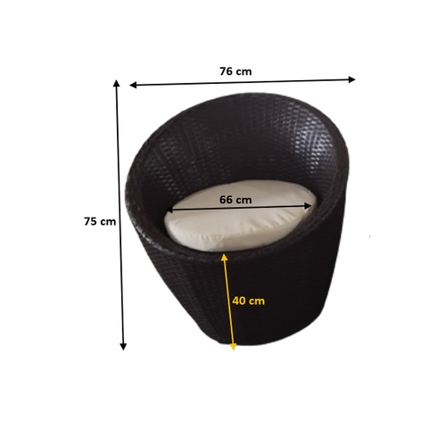 Technorattanowy fotel na taras MODICO brąz na Arena.pl