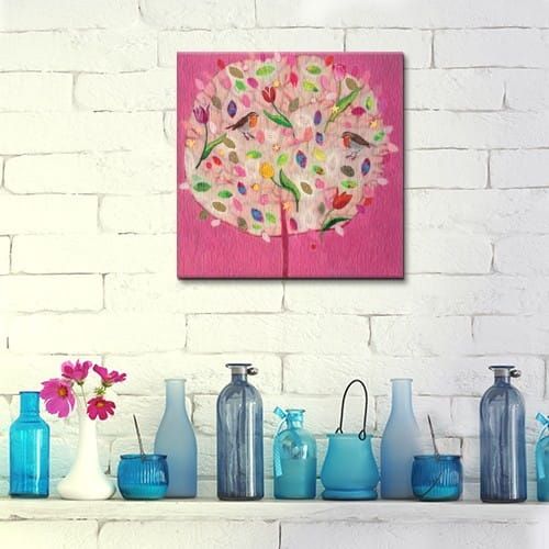 Happy Tree - Obraz na płótnie 40x40 cm na Arena.pl
