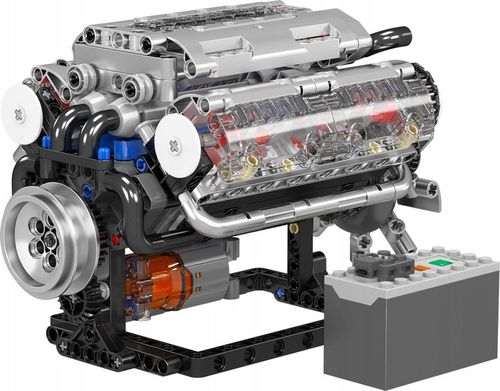 KLOCKI MOULD KING 10088 MODEL SILNIKA V8 OŚMIOCYLINDROWY SILNIK BENZYNOWY na Arena.pl