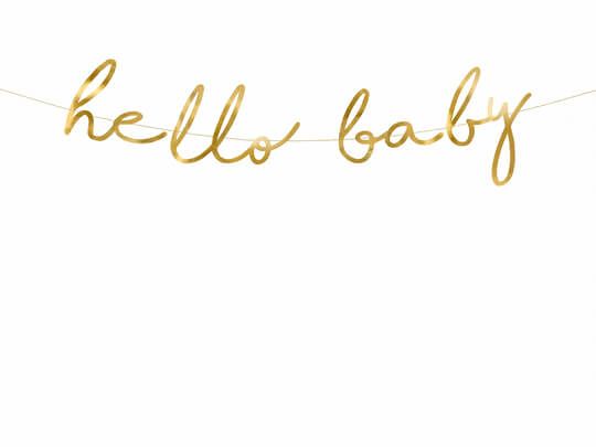 Baner Hello Baby złoty zdjęcie 1