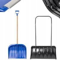KADAX Łopata Pług Do Śniegu Na Kółkach + Łopata Drewniany Trzonek Zestaw