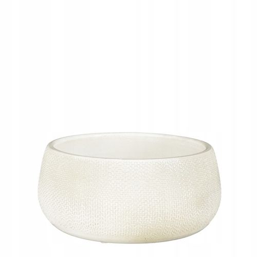niska osłonka z ceramiki PORTO BOWL 27/13 biała niska doniczka ceramiczna na Arena.pl