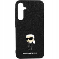 ETUI SILIKONOWE KARL LAGERFELD GLITTER IKONIK DO SAMSUNG A55 A556 CZARNE