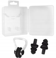 Zestaw klips na nos zatyczki do uszu etui pływania