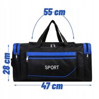 Torba podróżna duża turystyczna uniwersalna sportowa 30L czarna niebieska