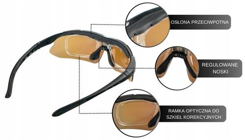 Okulary Sportowe z Polaryzacją + 5 Szkieł na Arena.pl