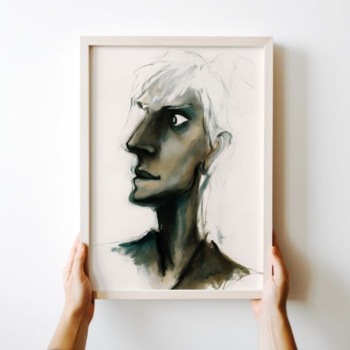 Plakat profil twarz portret 50x70 cm na Arena.pl