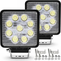 2X Lampa robocza Halogen LED robocza 27W 9-32V kwadratowa WL5027 2220LM