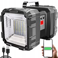 LATARKA LED TAKTYCZNA MOCNA AKUMULATOROWA SZPERACZ USB REFLEKTOR 1000LM 40W