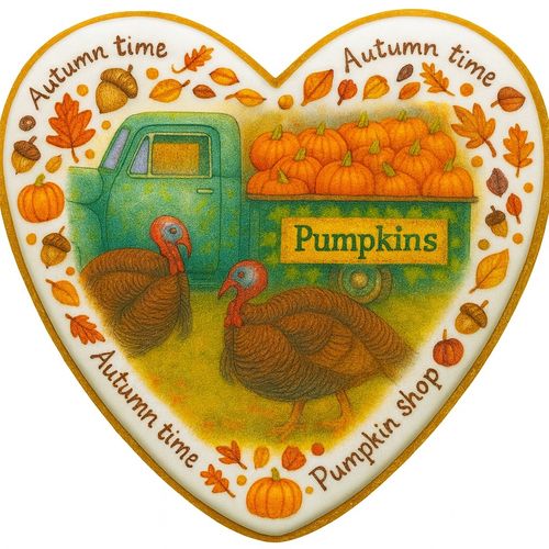 CIASTKO LUKROWANE WÓZ Z DYNIAMI ROZ. L SERCE NO5 JESIEŃ RĘCZNIE ROBIONE na Arena.pl