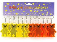 brelok 12szt. odblaskowy miś