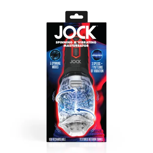 jock spinning & vibrating system transparent/czarny ipx7 9" na Arena.pl