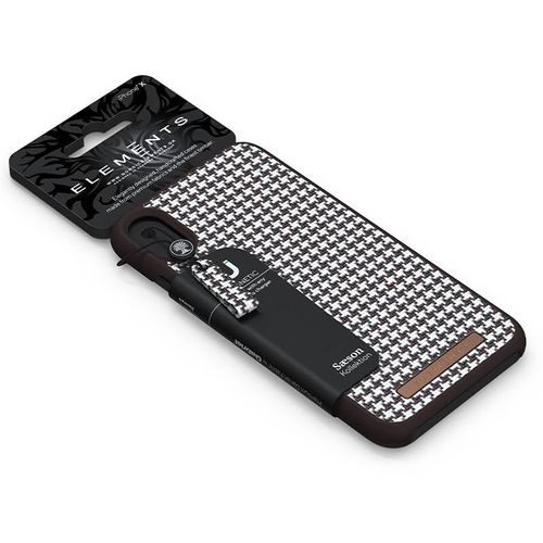 Nordic Elements Saeson Idun - Materiałowe etui iPhone XR (Dark Brown Pattern 2) na Arena.pl