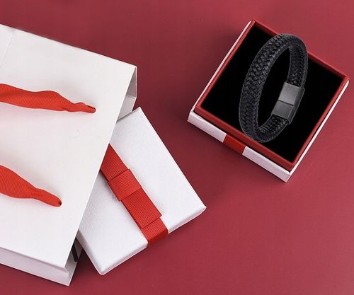 GRUBA Bransoletka Męska SKÓRZANA Skóra Naturalna Rzemień Dla Mężczyzny na Arena.pl