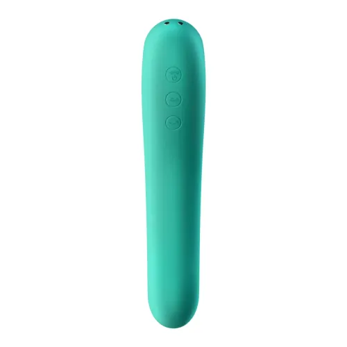 satisfyer dual kiss green - dwustronny model z technologią air pulse na Arena.pl