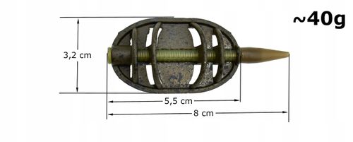 KOSZYK do metody Koszyczek METHOD FEEDER Inline Dura Flat X-large 40g na Arena.pl