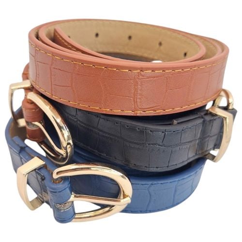 Pasek eko skóra wzór krokodyla 3 kolory 3 szt. na Arena.pl