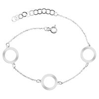 Bransoletka Celebrytka 3 Ring Koło Oponka 20 cm Srebro 925