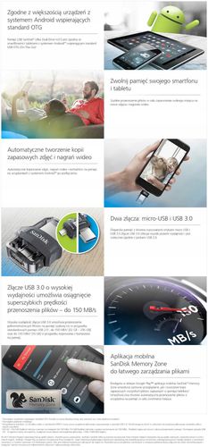 Sandisk Pendrive Dual Drive Micro USB m3.0 32GB na Arena.pl